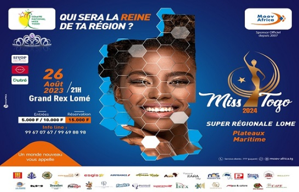 Miss Togo 2024: La Super régionale Lomé programmée le 26 août 2023 au Grand Rex