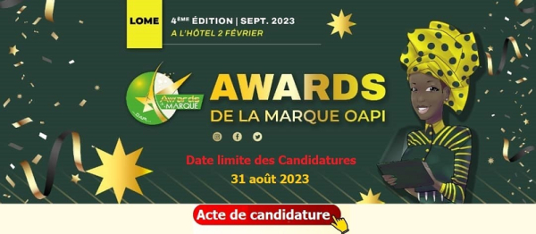 Propriété Intellectuelle : Lomé accueille la 4ème édition des Awards de la marque OAPI