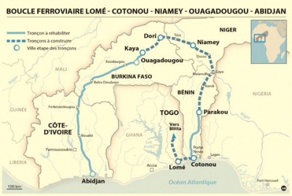 UEMOA : Les ministres des transports à Abidjan pour évaluer le projet régional du corridor ferroviaire ABIDJAN-OUAGADOUGOU-NIAMEY-COTONOU-LOME